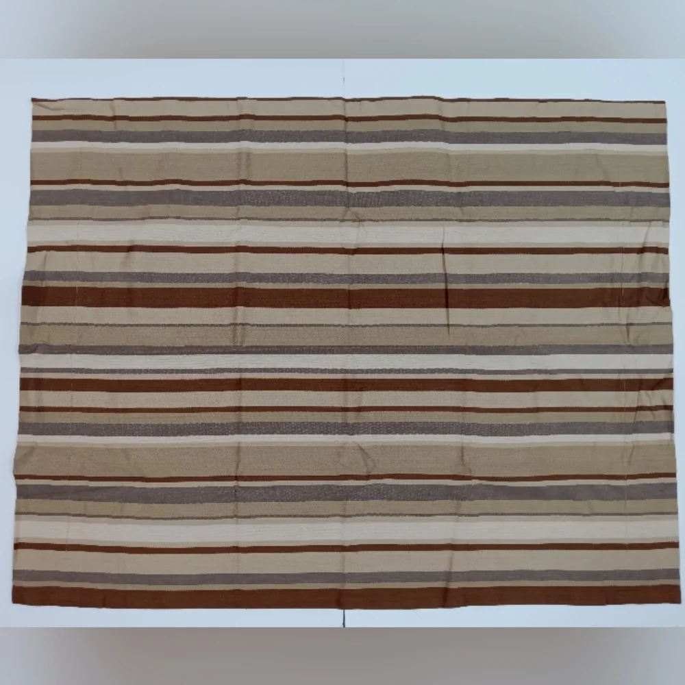 NWOT Crate&Barrel Bergen Stripe Standard Sham Pair Brown/Tan/Beige